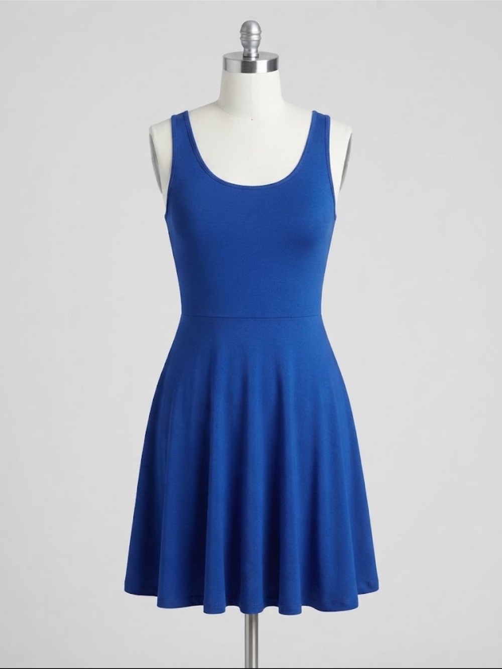Express Sleeveless Scoop-Neck Royal Blue Mini Dress